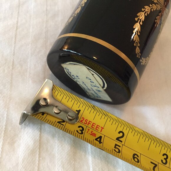 PV France Portieux Vallerysthal French Black Glass Vanity Set 2 Perfume Bottles - Picture 9 of 16